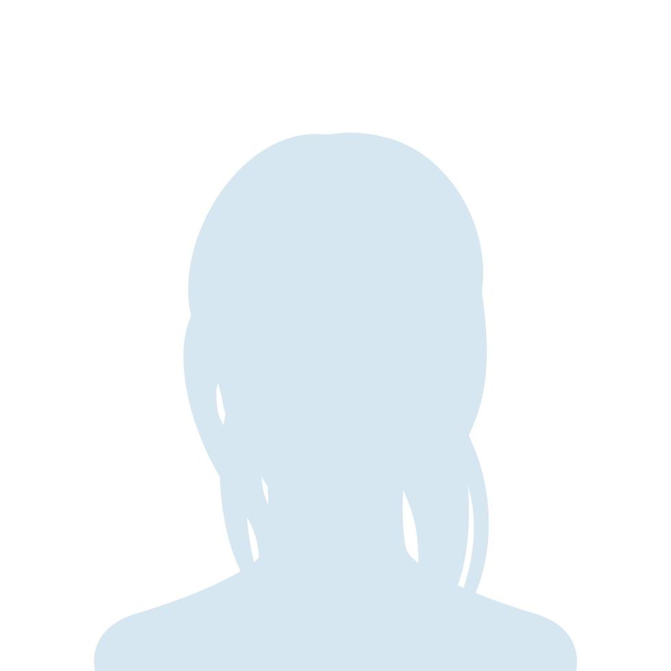 Default avatar, photo placeholder, profile image, female vector