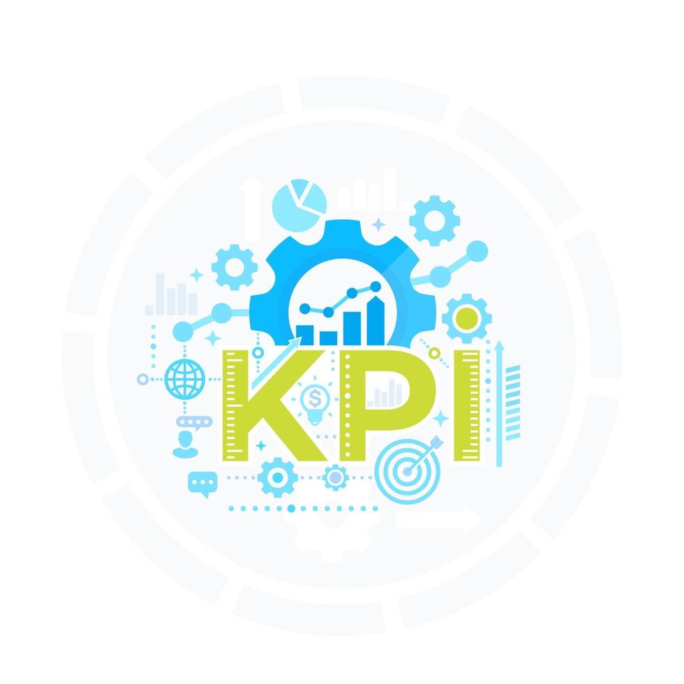 KPI, Key Performance Indicator, management concept, business analytics vector