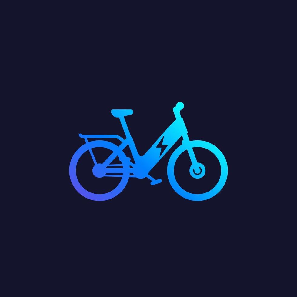 bicicleta eléctrica, bicicleta eléctrica, icono de vector de bicicleta eléctrica