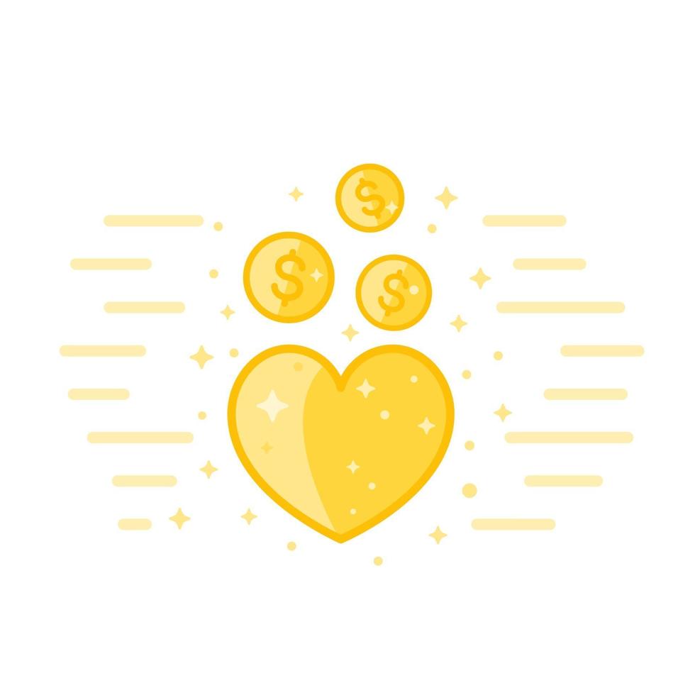 Charity, donations vector illustration