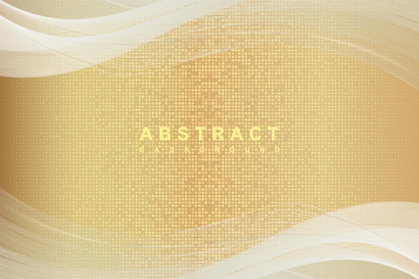 Elegant abstract gold background with shiny elements cream shade vector