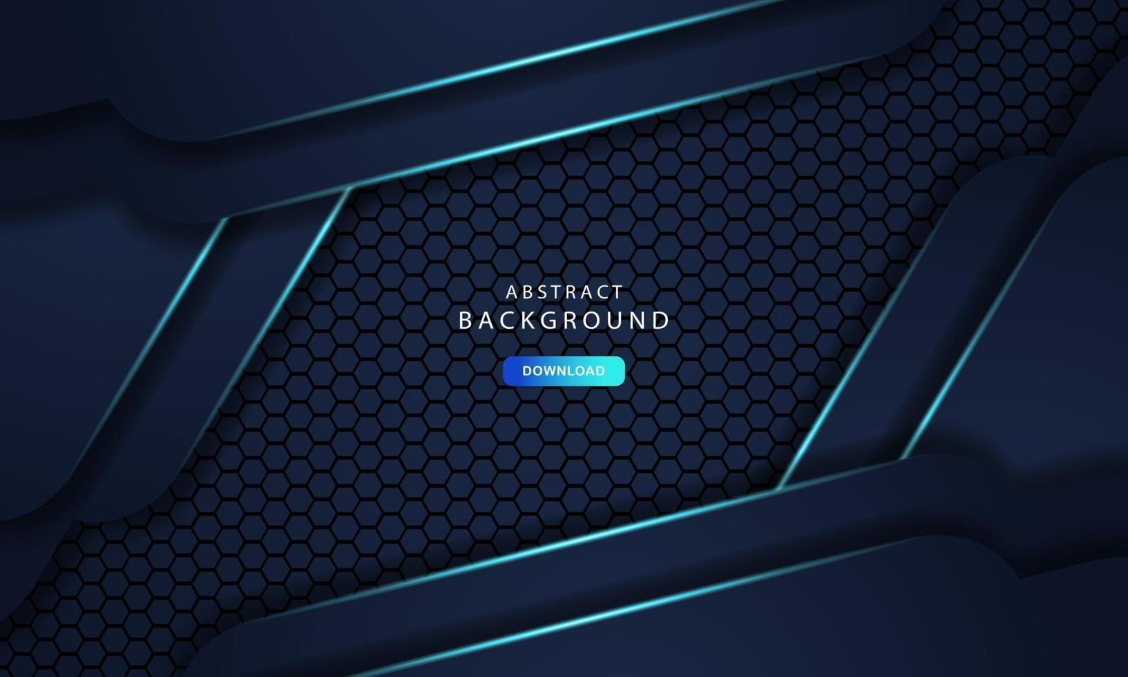 dark abstract dimension on hexagon texture background vector