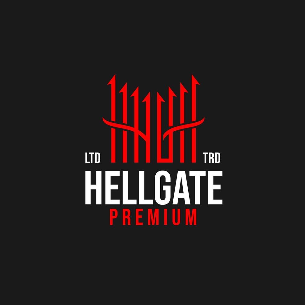 premium hell gate vector logo design