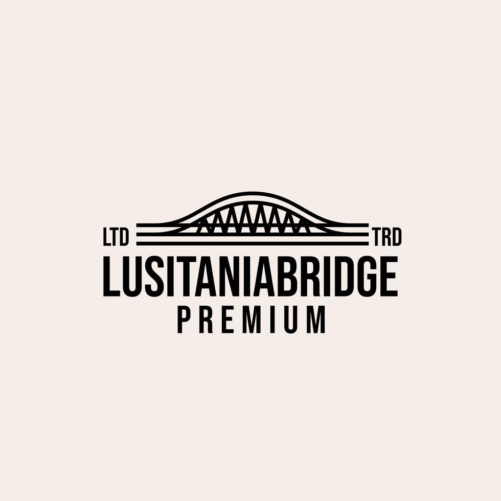 premium lusitania bridge vector logo design