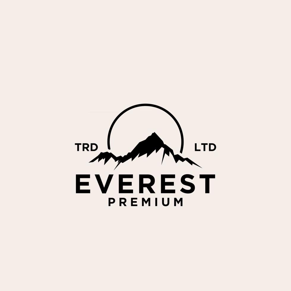 diseño de vector de logotipo premium everest