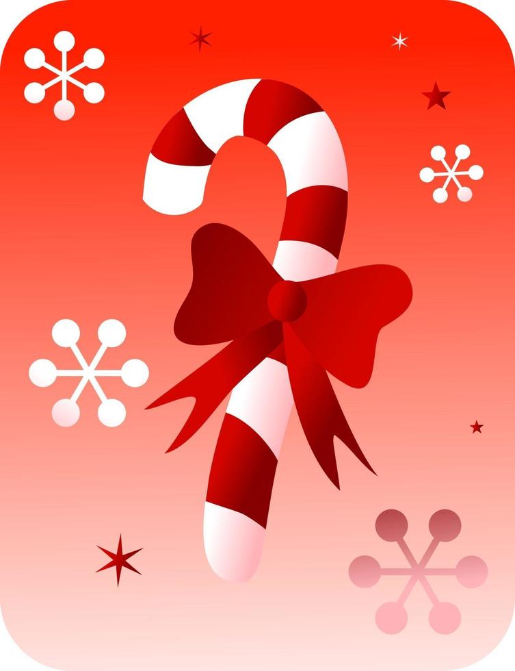 Retro Christmas Candy Cane vector