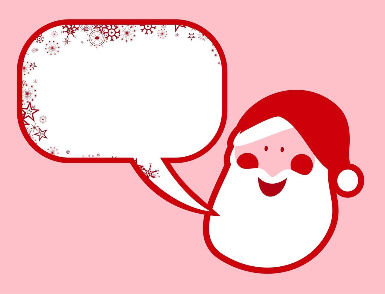 mensaje festivo de santa claus vector