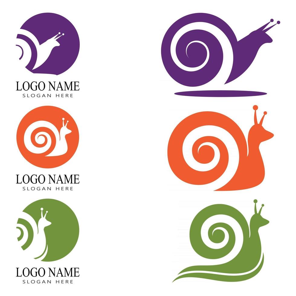 Snail Vector icon design illustration Template