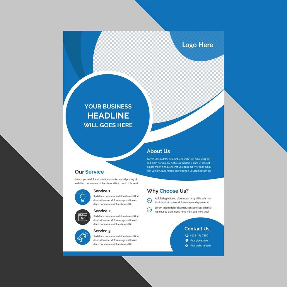 Business abstract vector template. Brochure design, cover modern layout, annual report, poster, flyer in A4 with ellipse shapes free vector