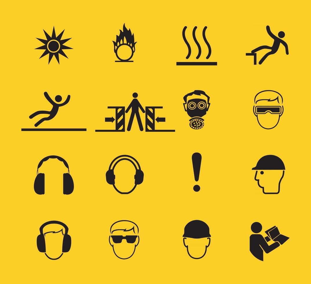 Required Personal Protective Equipment PPE Symbol,Safety Icon vector