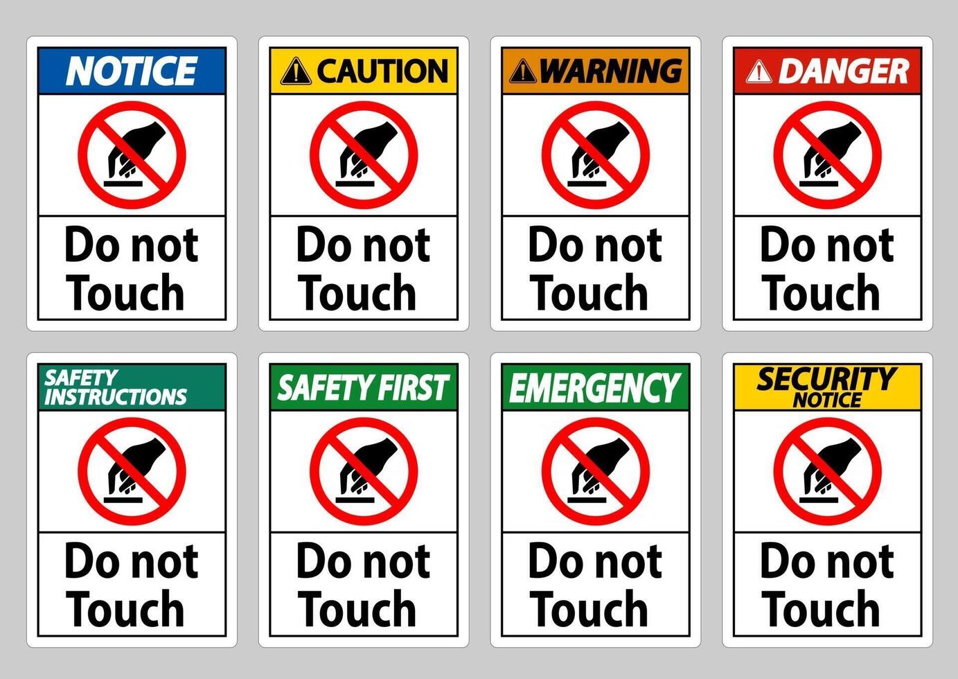 Do Not Touch Symbol Sign Isolate On White Background vector