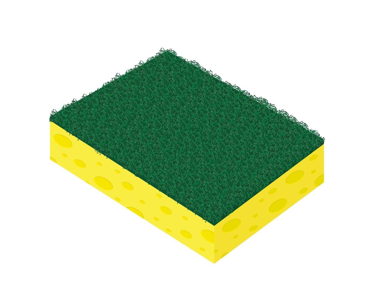 Scrubber sponge, scouring pad vector