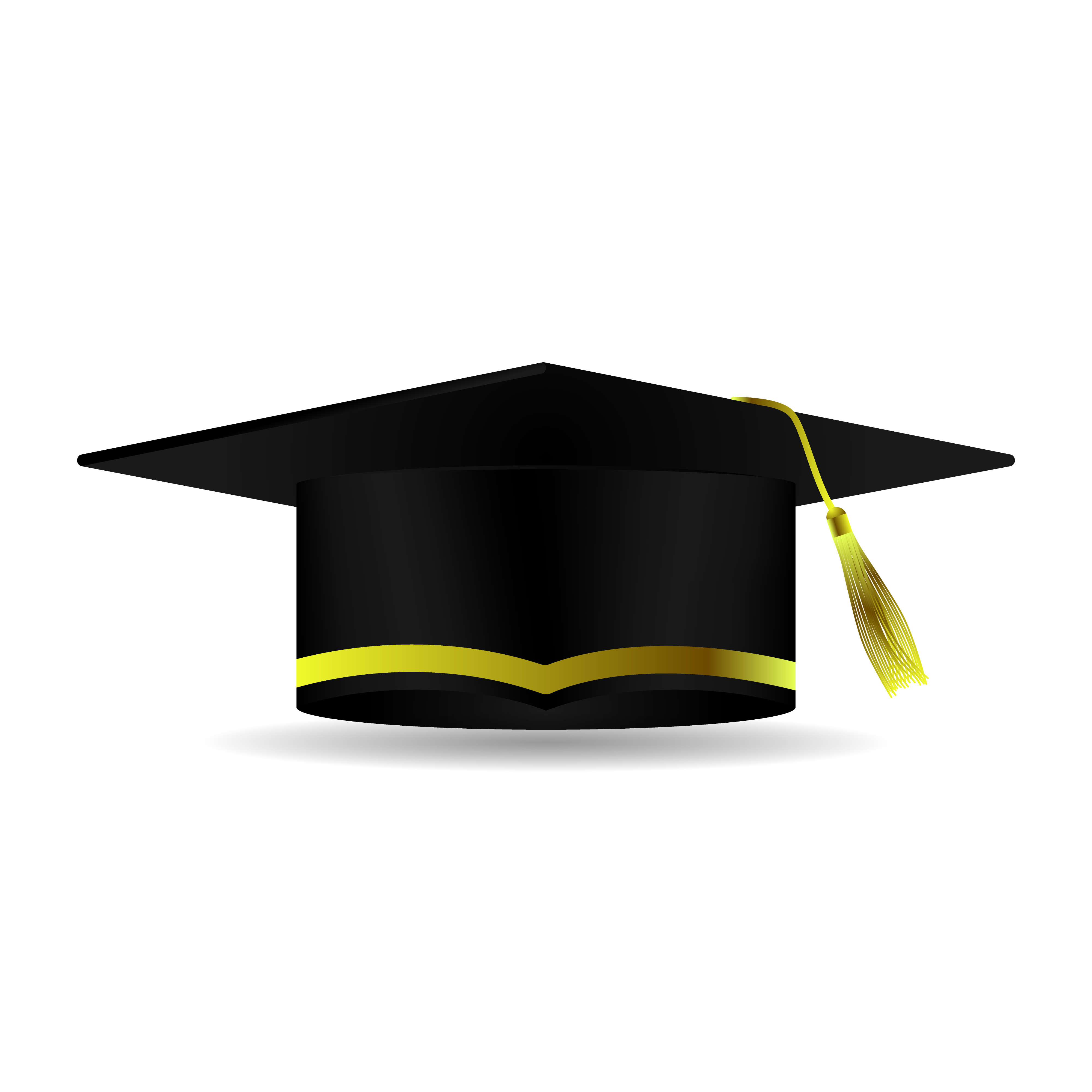 Realistic graduation hat design vector isolated on white background ...