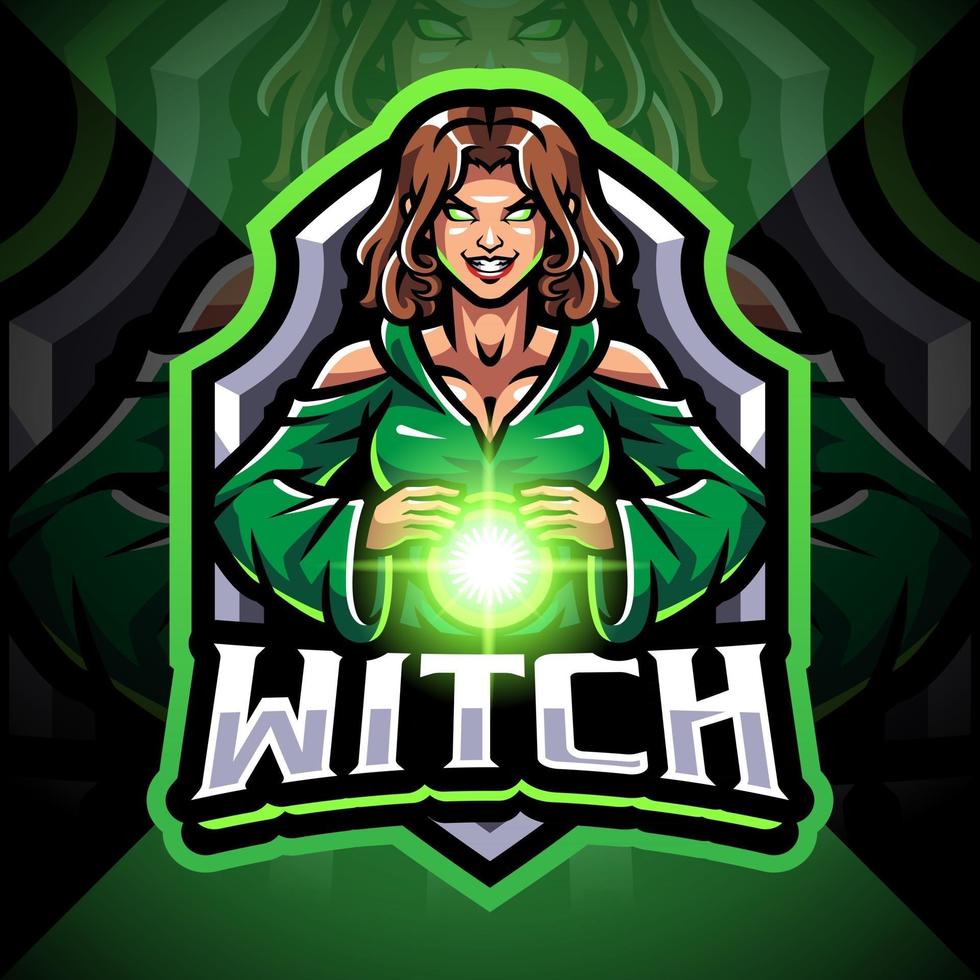 Witch esport mascot logo design 2596977 Vector Art at Vecteezy
