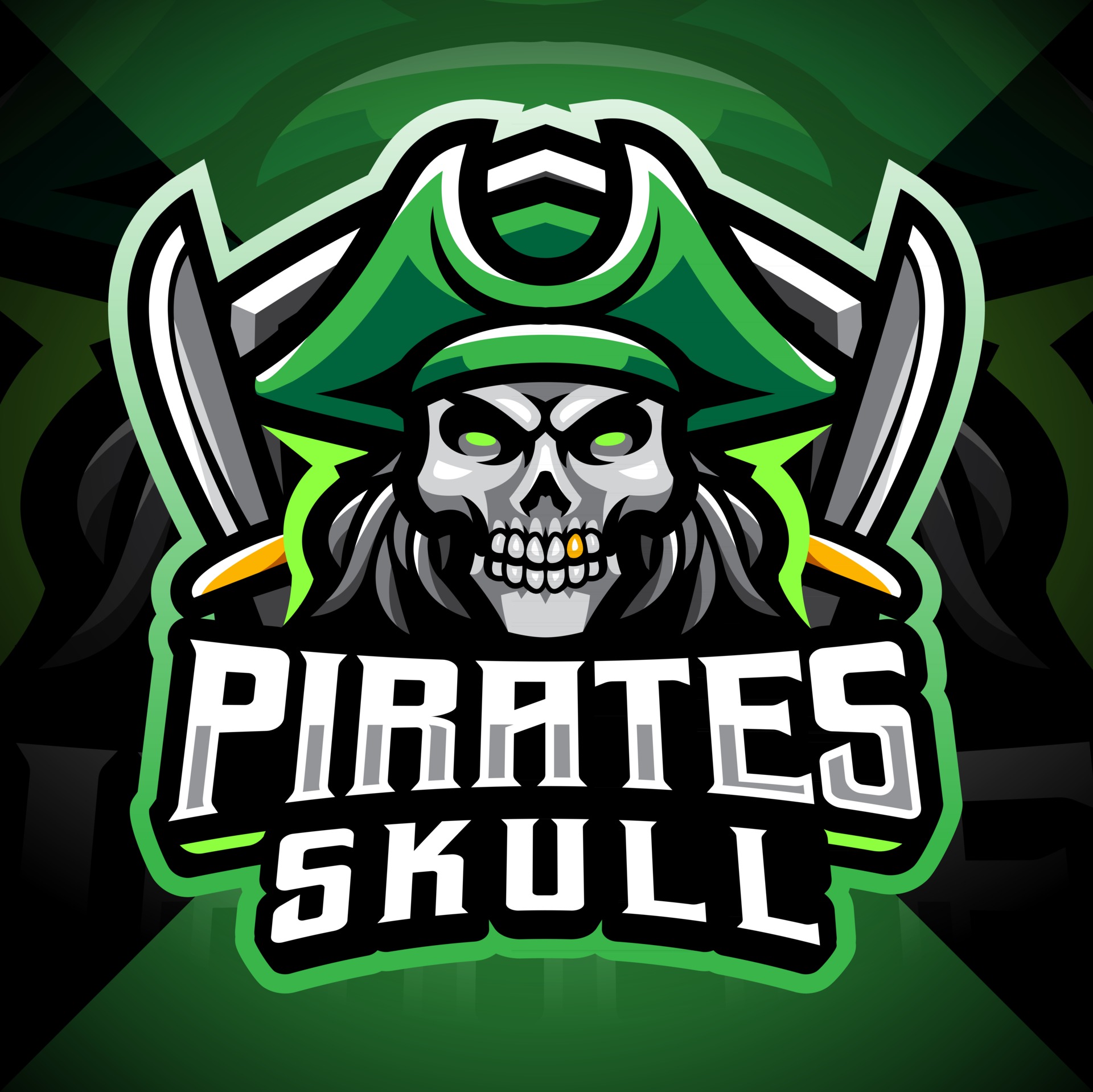 Premium Vector  Pirate esport mascot logo design