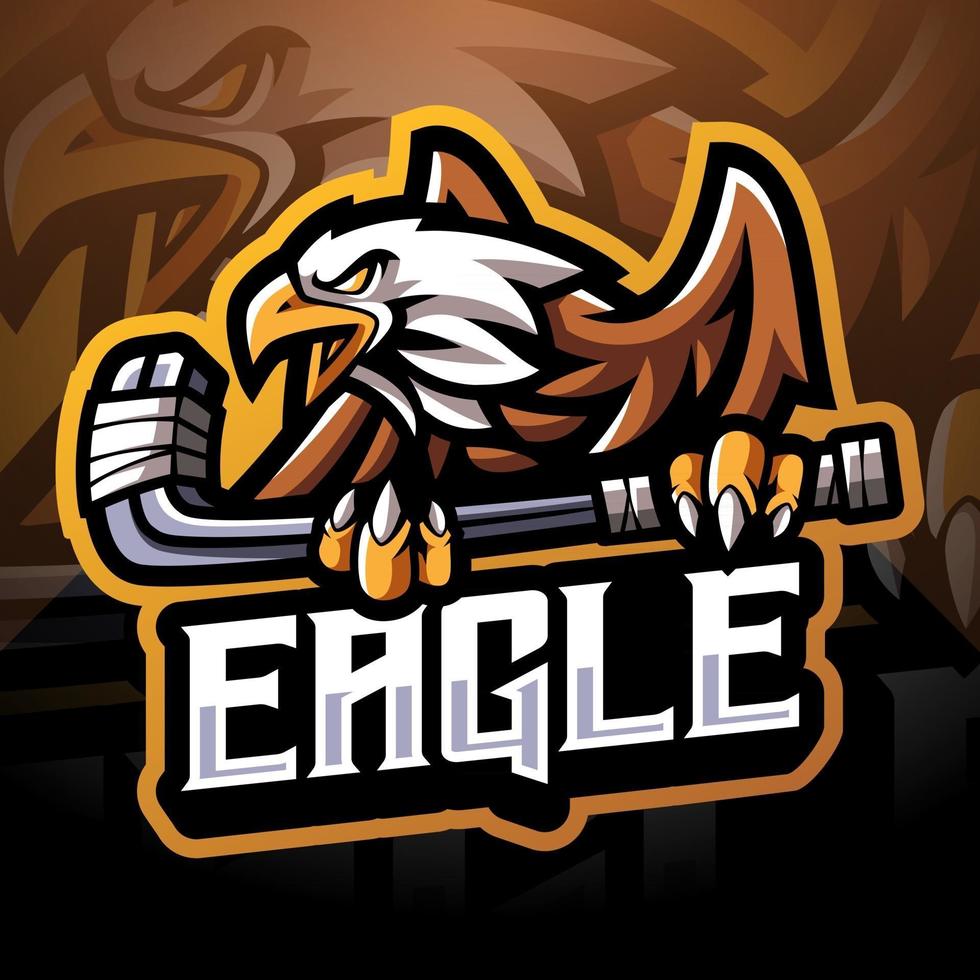 diseño de logotipo de mascota eagle sport esport vector