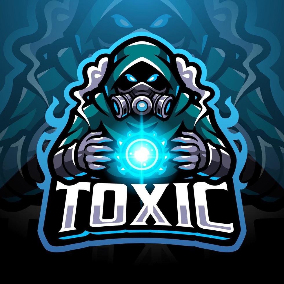 Toxic gas esport mascot logo vector