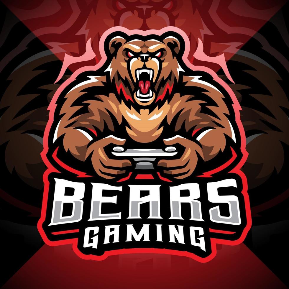 Bears Gaming Esport Mascot Logo Design Vector Art At Vecteezy