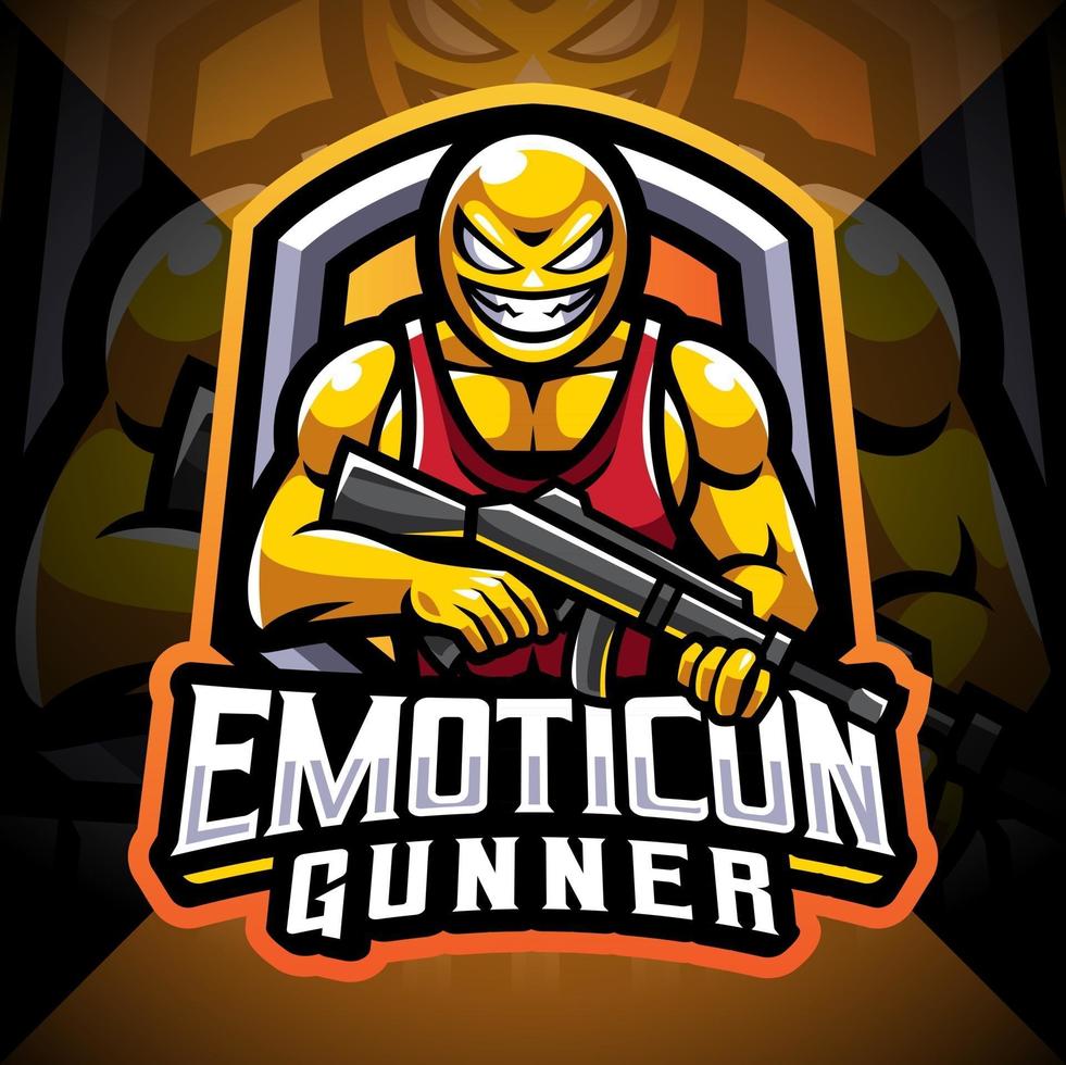 The gunner esport mascot logo design vector