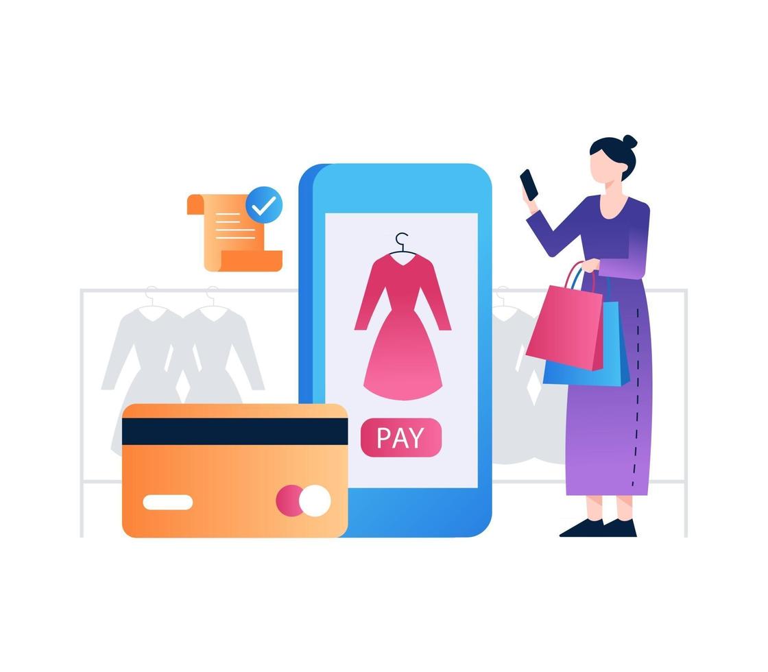 Online Shopping Payment vector