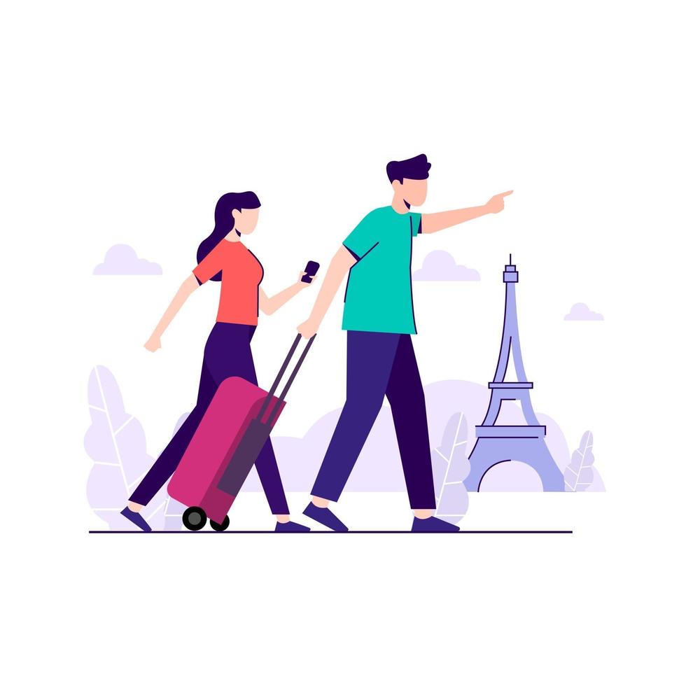 Start Travelling with Your Partner vector