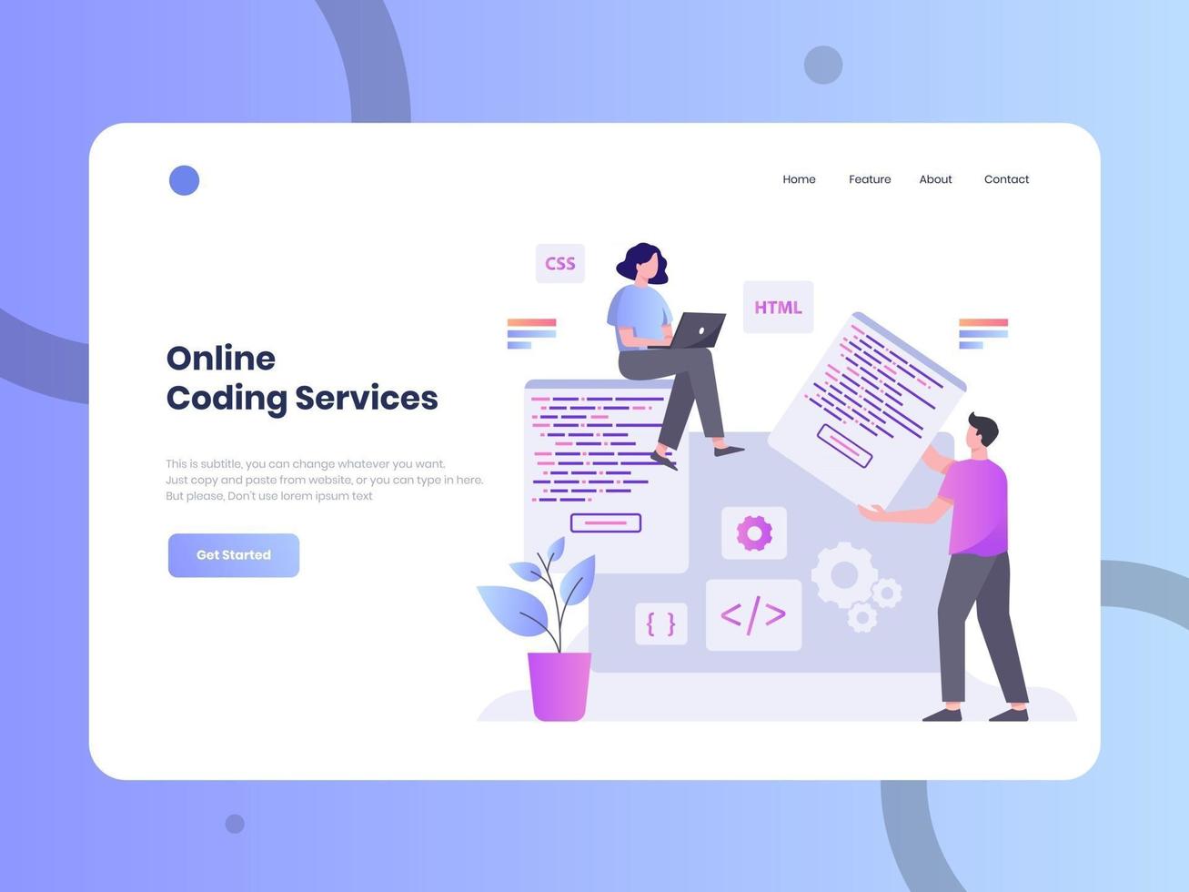 Online Coding Services vector