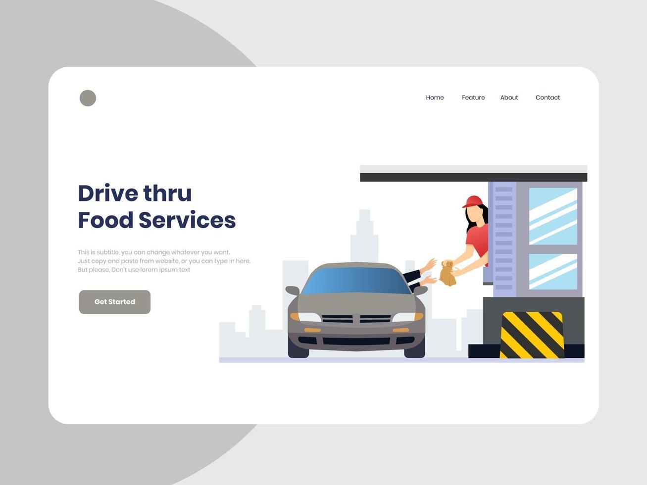 Drive Thru Food Services vector