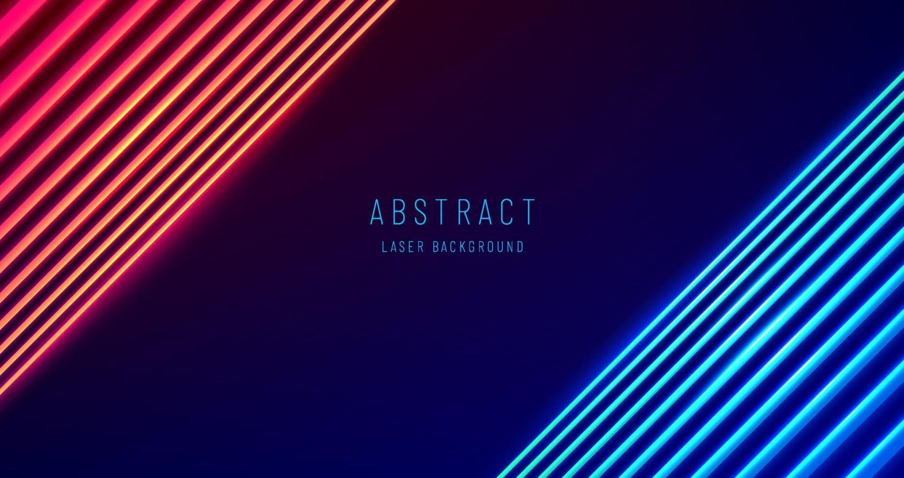 Abstract perspective blue and red light geometric direction on black design modern futuristic background. Glowing lines, neon lights, ultraviolet, Cyan vibrant colors. Vector illustration