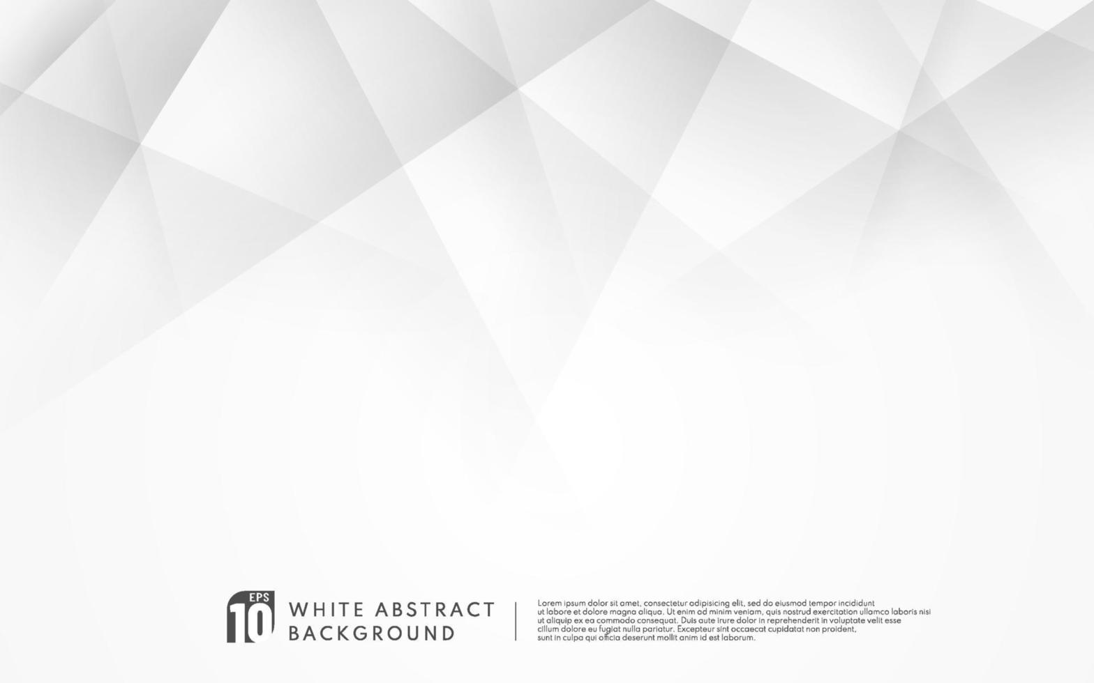 Abstract luxury geometric white and grey background with copy space. Modern futuristic concept. Vector illustration