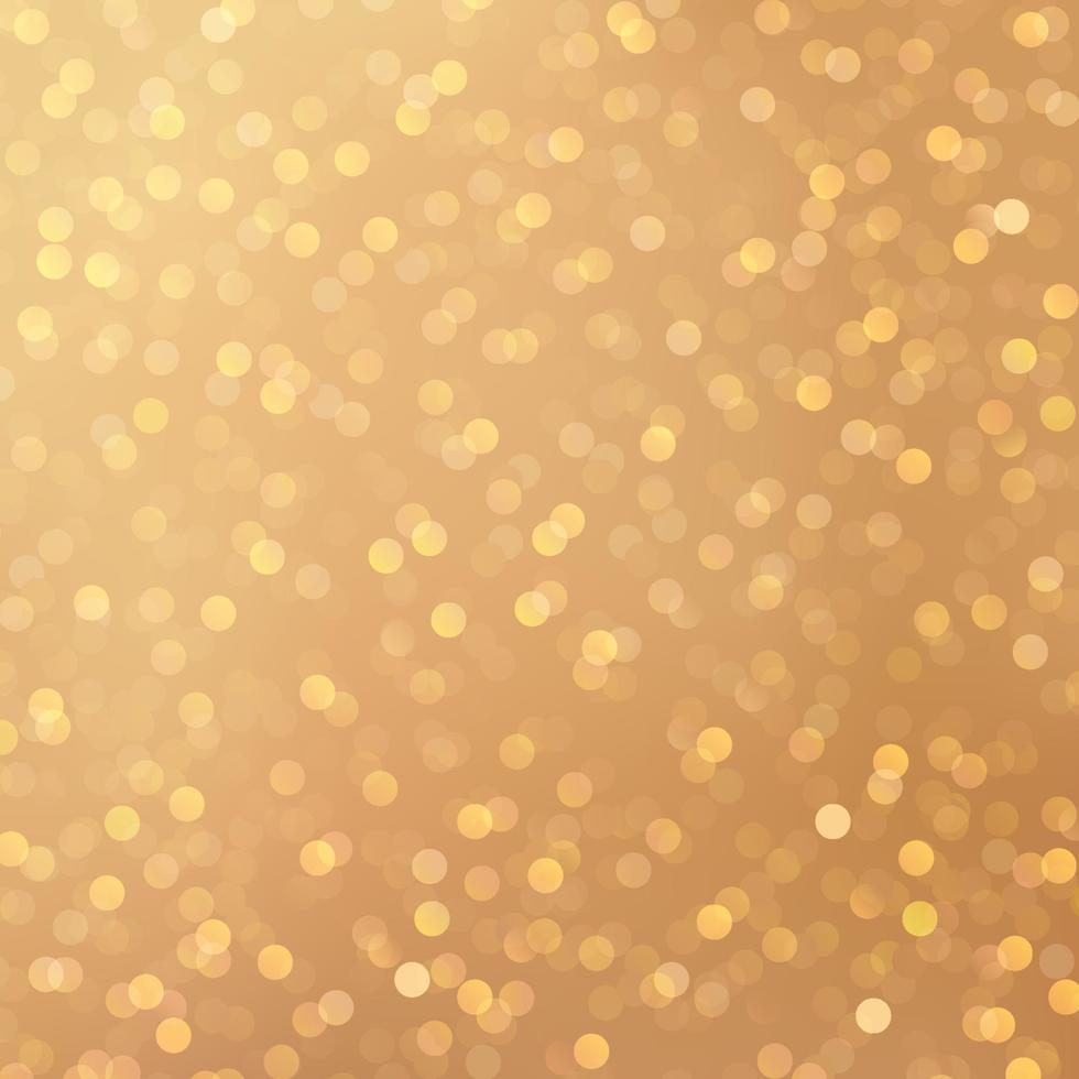 Merry christmas golden festival bokeh background. Gold and yellow orange bokeh lights background. Blurred abstract bokeh on background. Holiday glowing red lights with sparkles. Vector EPS10