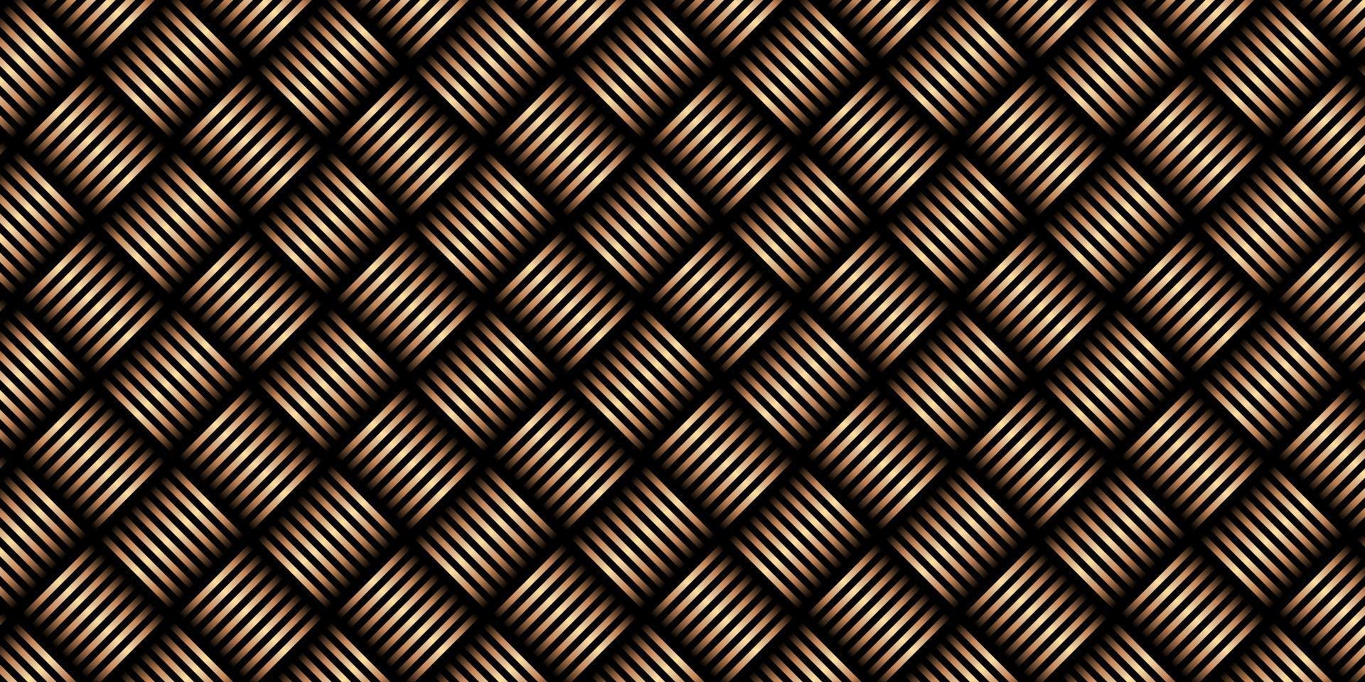 patrón de rayas diagonales doradas de lujo abstracto sobre fondo negro. diseño de patrón geométrico moderno. que puede utilizar para presentaciones de negocios, carteles, plantillas. ilustración vectorial vector