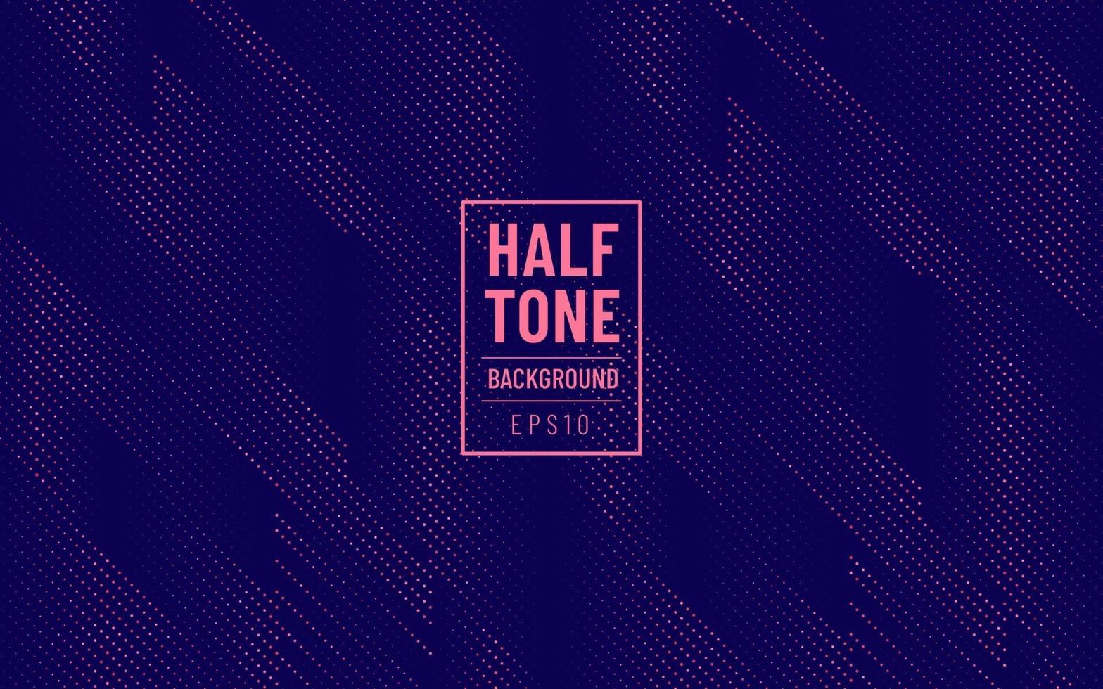 Abstract dynamic pink red halftone and diagonal line pattern decoration on dark blue background. Modern and minimal futuristic concept. Vector illustration