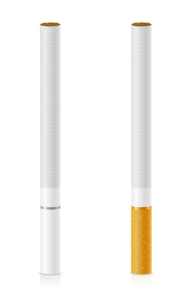cigarettes with white filter stock vector illustration isolated on background