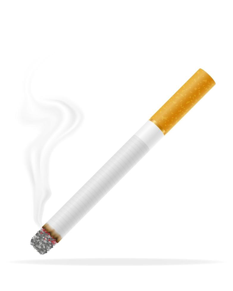 Cigarrillos con filtro blanco stock vector ilustración aislado sobre fondo