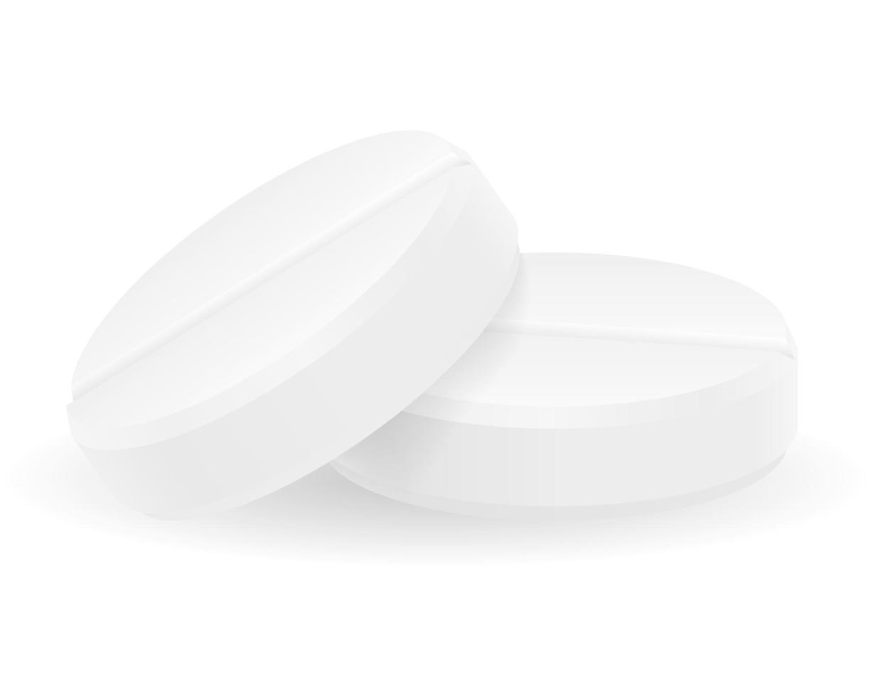 Tabletas de píldoras médicas para el tratamiento de enfermedades ilustración vectorial de stock aislado sobre fondo blanco. vector
