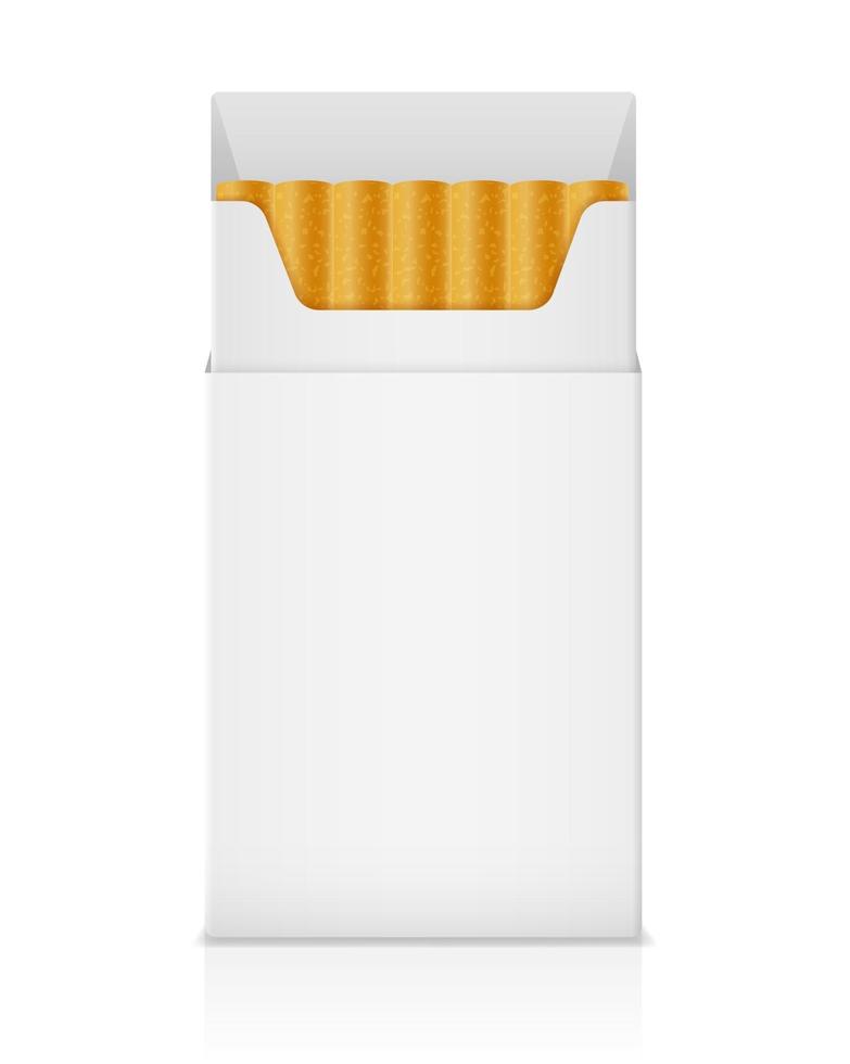 template blank empty pack of cigarettes stock vector illustration isolated on white background