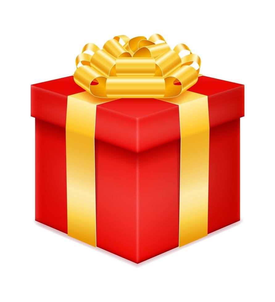 caja de regalo con lazo y cinta stock vector ilustración aislada sobre fondo blanco