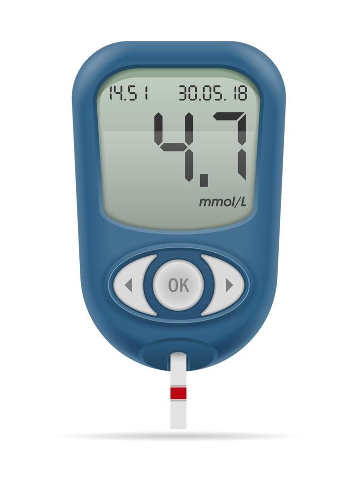 medical glucometer for diabetics stock vector illustration isolated on white background