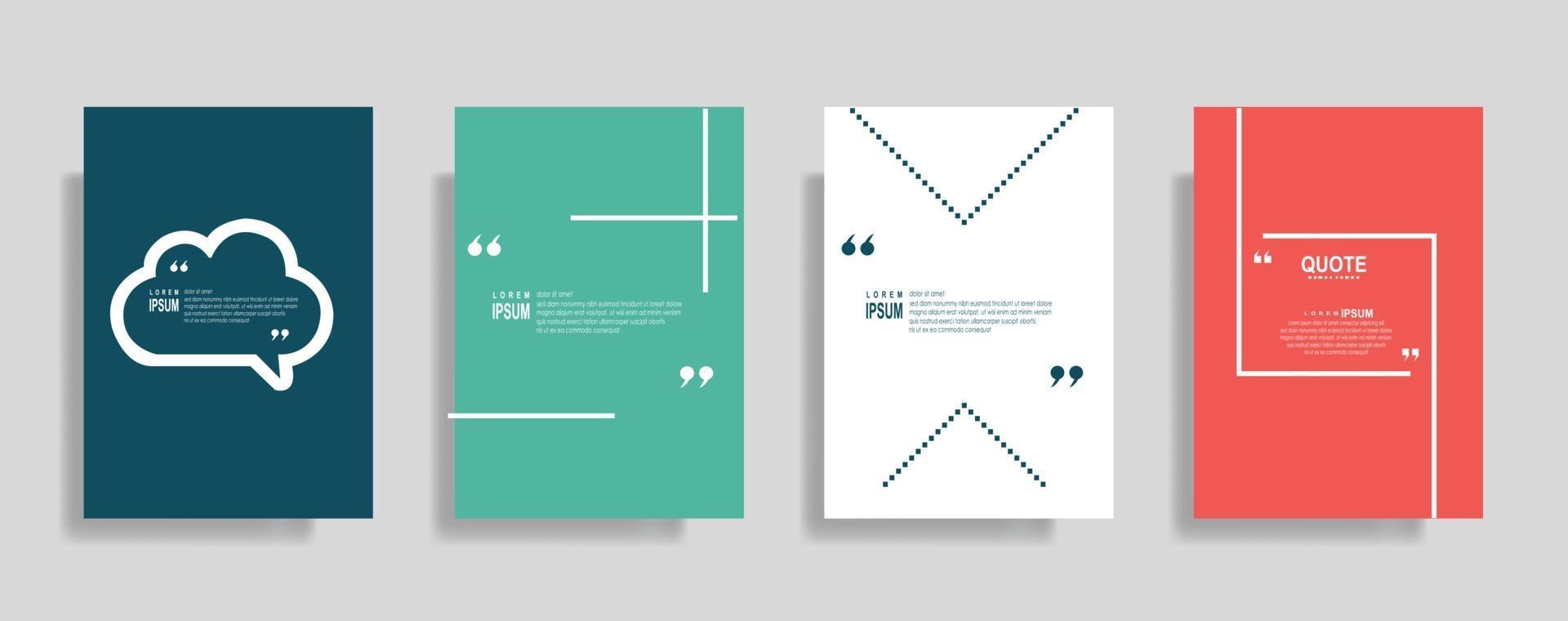 Quotes frame blank templates set, Text in brackets Quotes frame blank templates set, Text in brackets