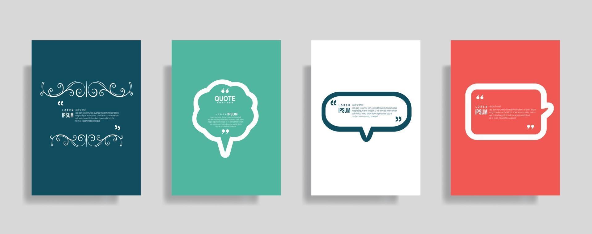 Quotes frame blank templates set, Text in brackets Quotes frame blank templates set, Text in brackets