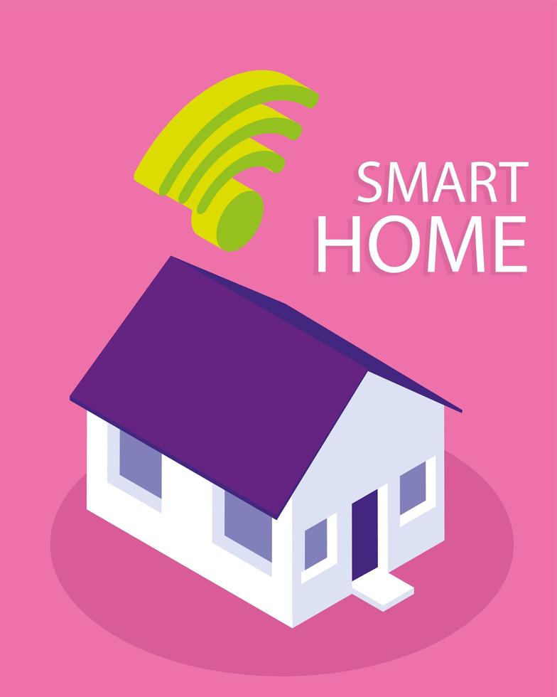 smart home wifi vector