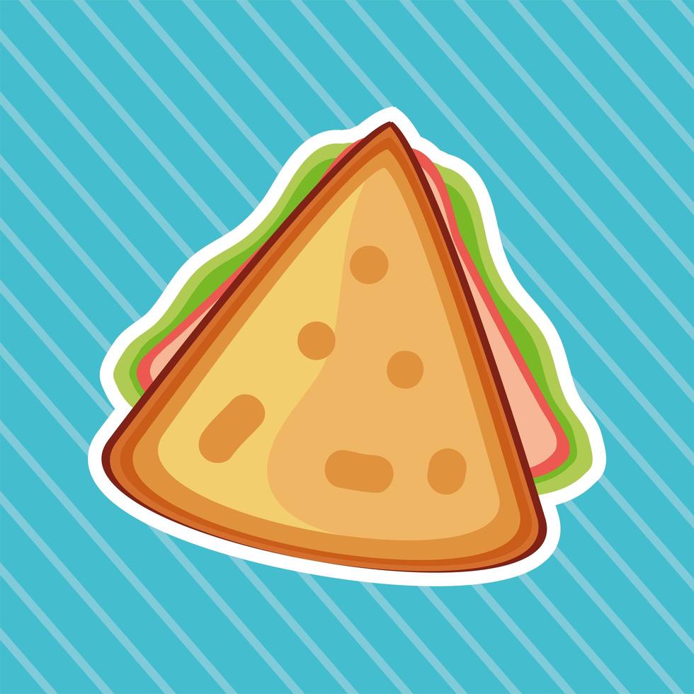 rebanada sándwich fresco vector