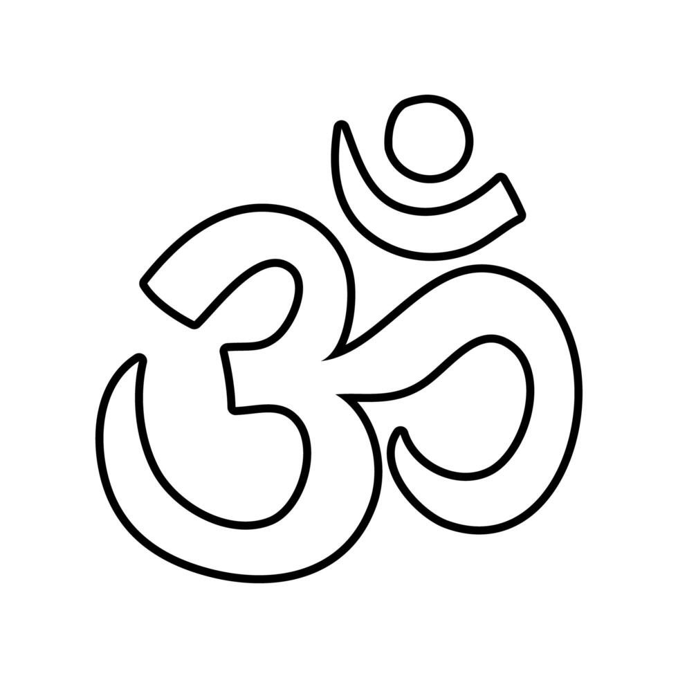 diwali letter symbolic line style icon vector