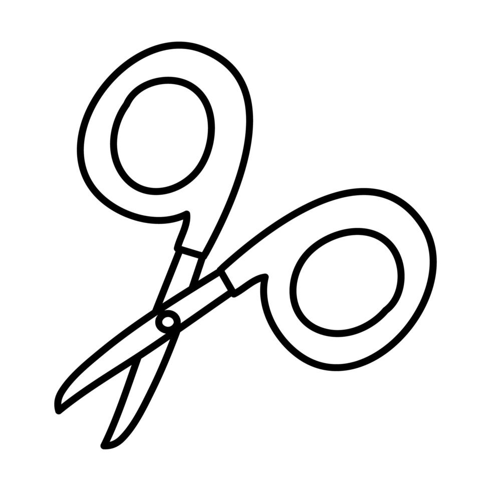 scissors school supply line style icon vector