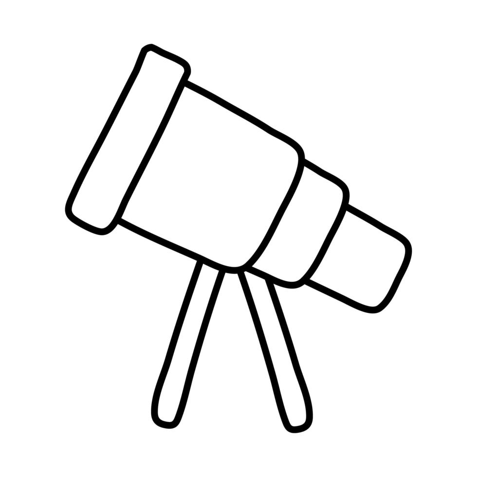 telescope space accessory line style icon vector