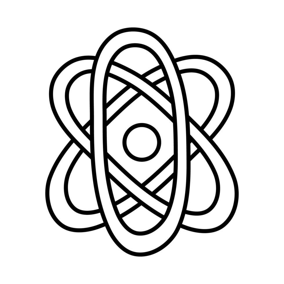 atom molecule line style icon vector