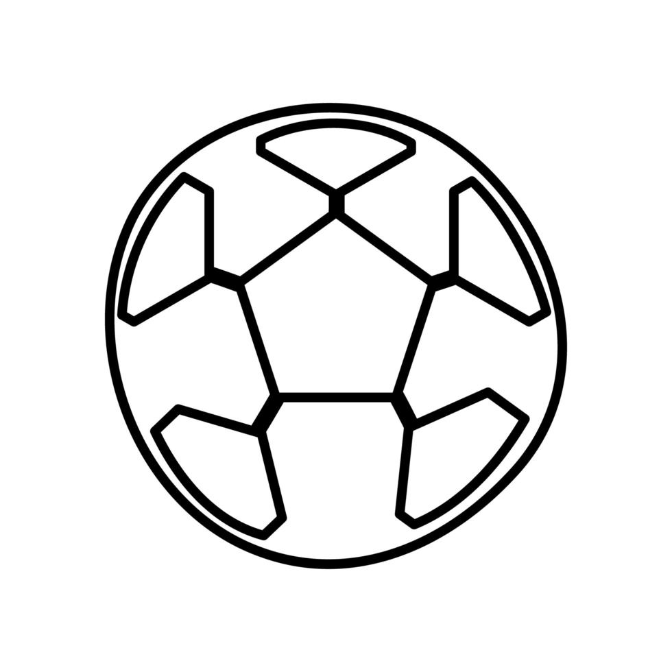 icono de estilo de línea de fútbol de globo vector