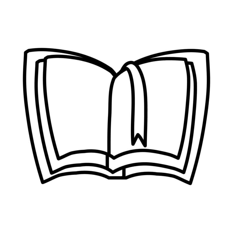 book open school supply line style icon vector