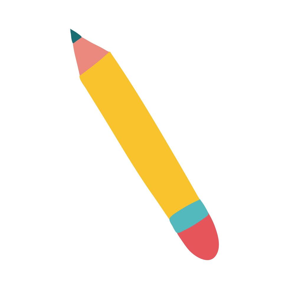 pencil supply flat style icon vector