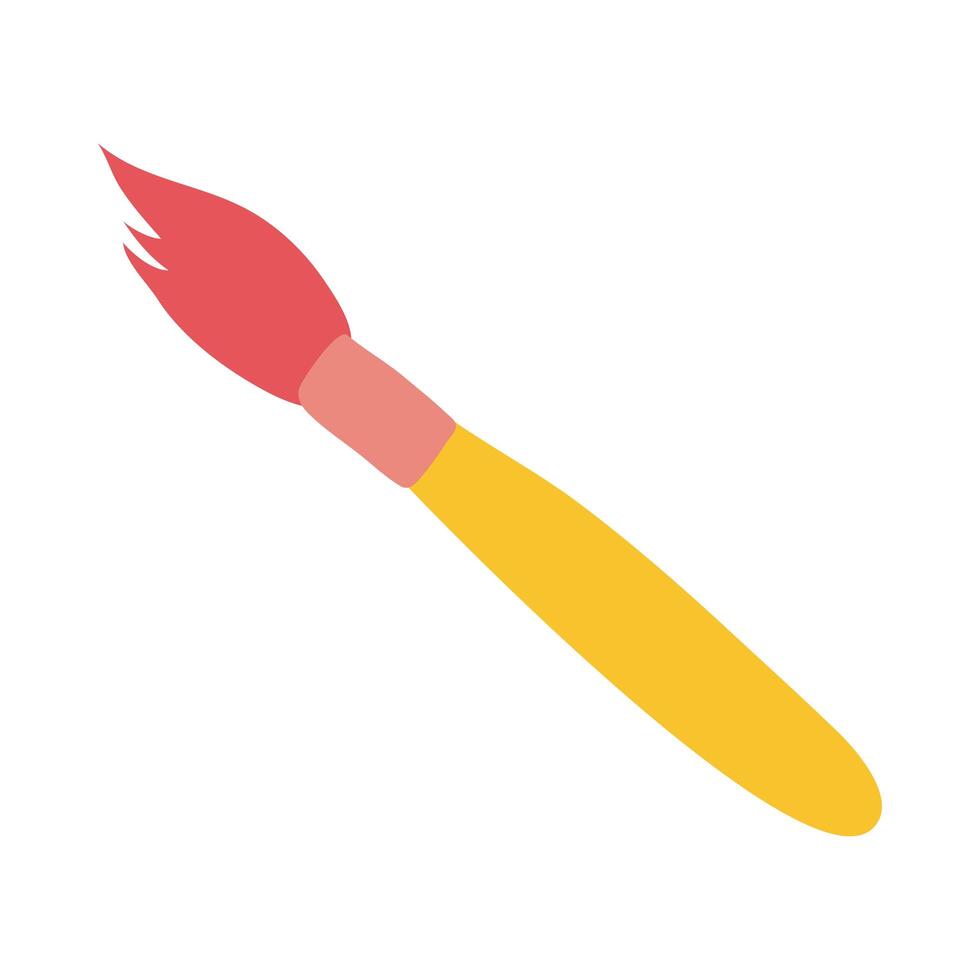 paint brush tool flat style icon vector